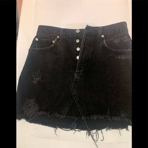 Agolde black Denuim mini skirt
